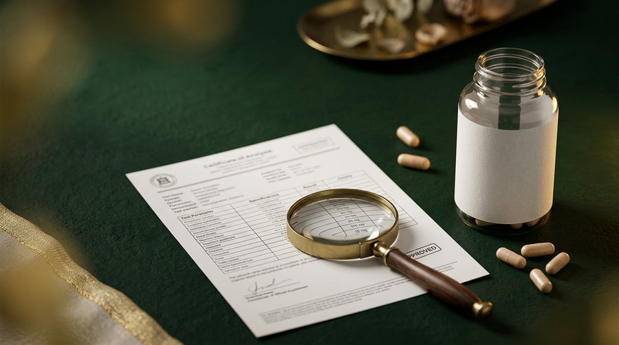 How to Read a Supplement Label: Certificates of Analysis, Standardised Extracts, and Red Flags to Avoid